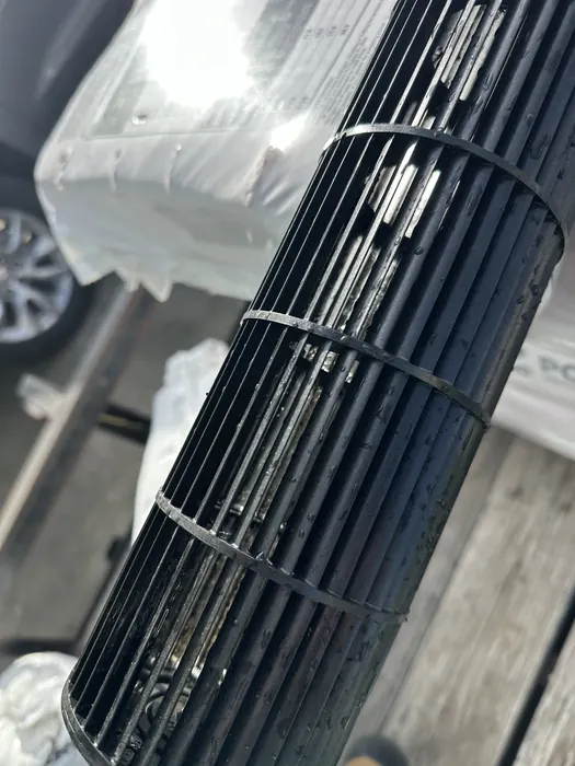 Mini-split blower wheel after a deep cleaning